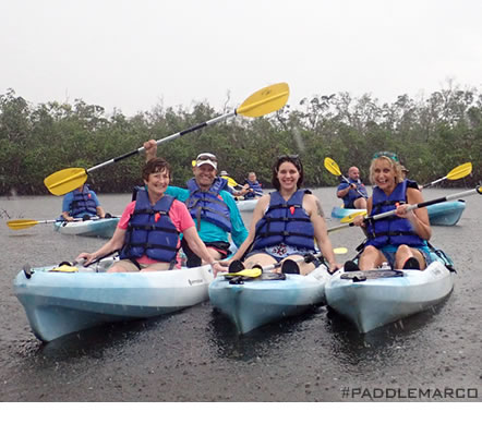 Raining on our kayak tour