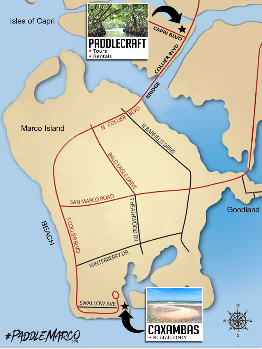 Marco Island Kayak Tour Map